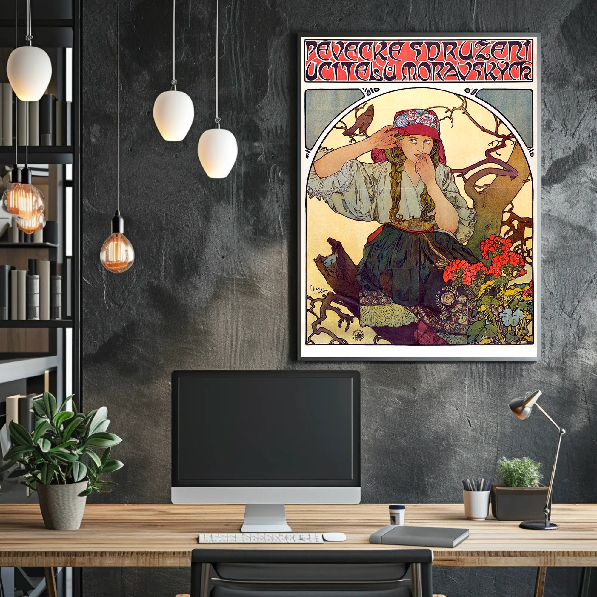 Moravian Singing Teachers Poster Art Nouveau Print