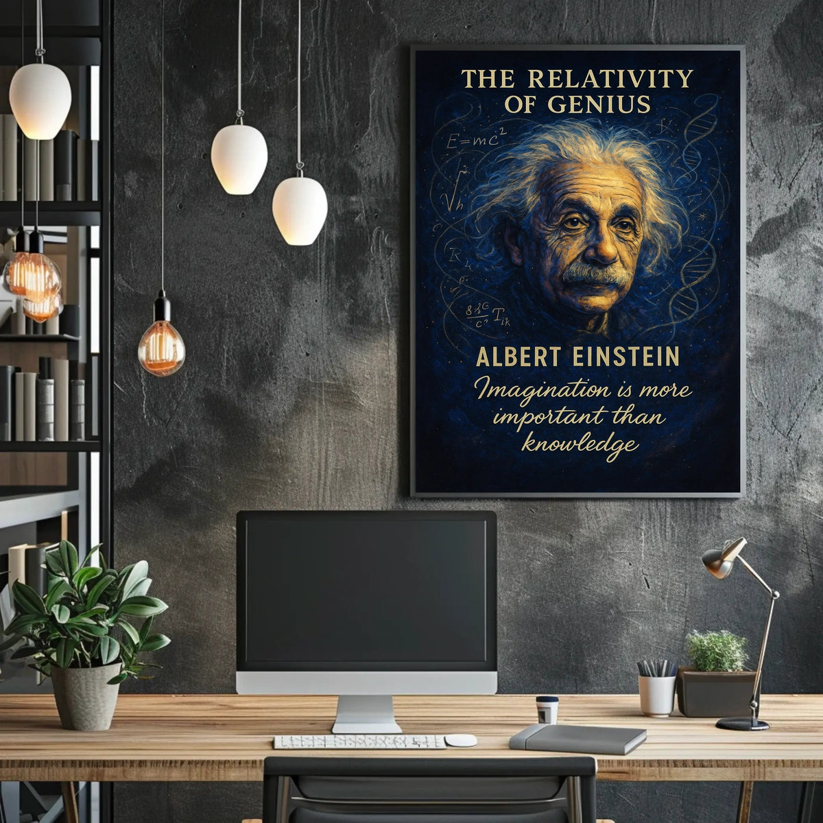 Einstein Relativity Vintage Art Poster: Inspire Creativity