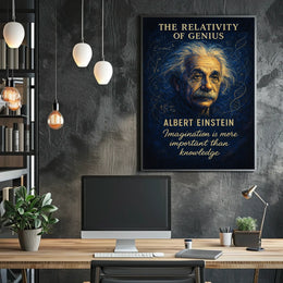 Einstein Relativity Vintage Art Poster: Inspire Creativity