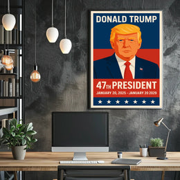Trump 47th President Patriotic Vintage Poster
