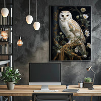 Majestic Owl In Bloom Poster PosterGoat