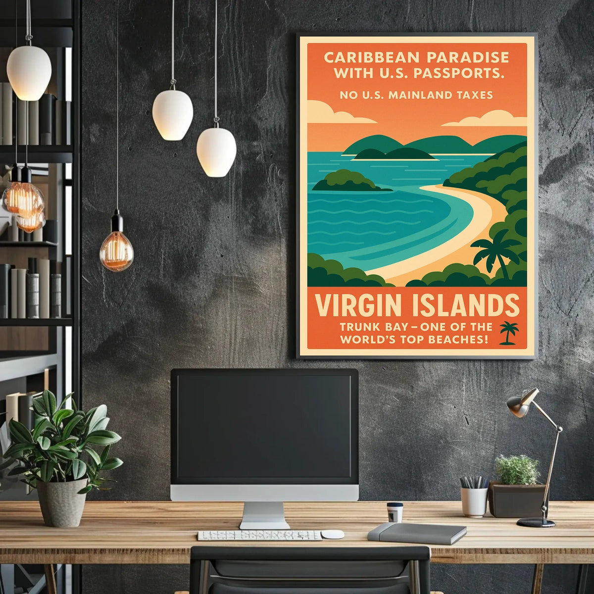 Caribbean Paradise Virgin Islands Poster