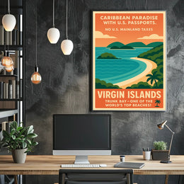 Caribbean Paradise Virgin Islands Poster