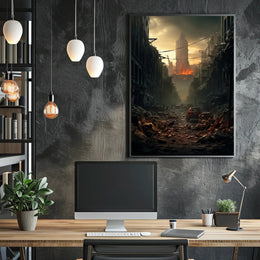 Post-Apocalyptic Cityscape Poster
