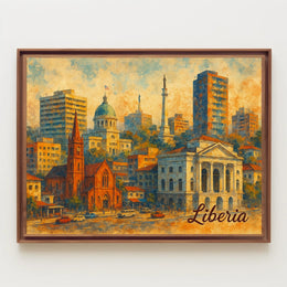 Liberia Cityscape Poster