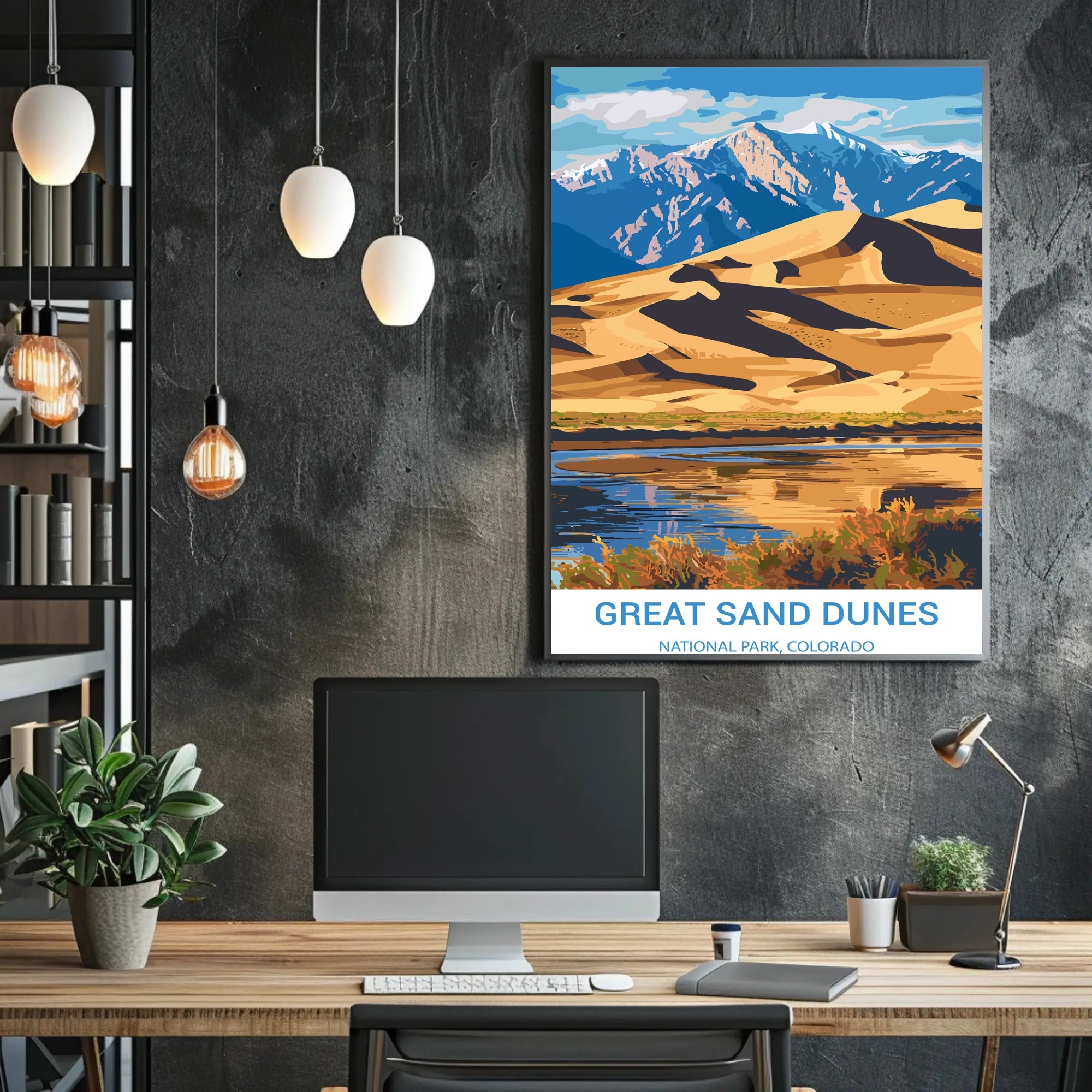 Great Sand Dunes National Park Scenic National Park Poster