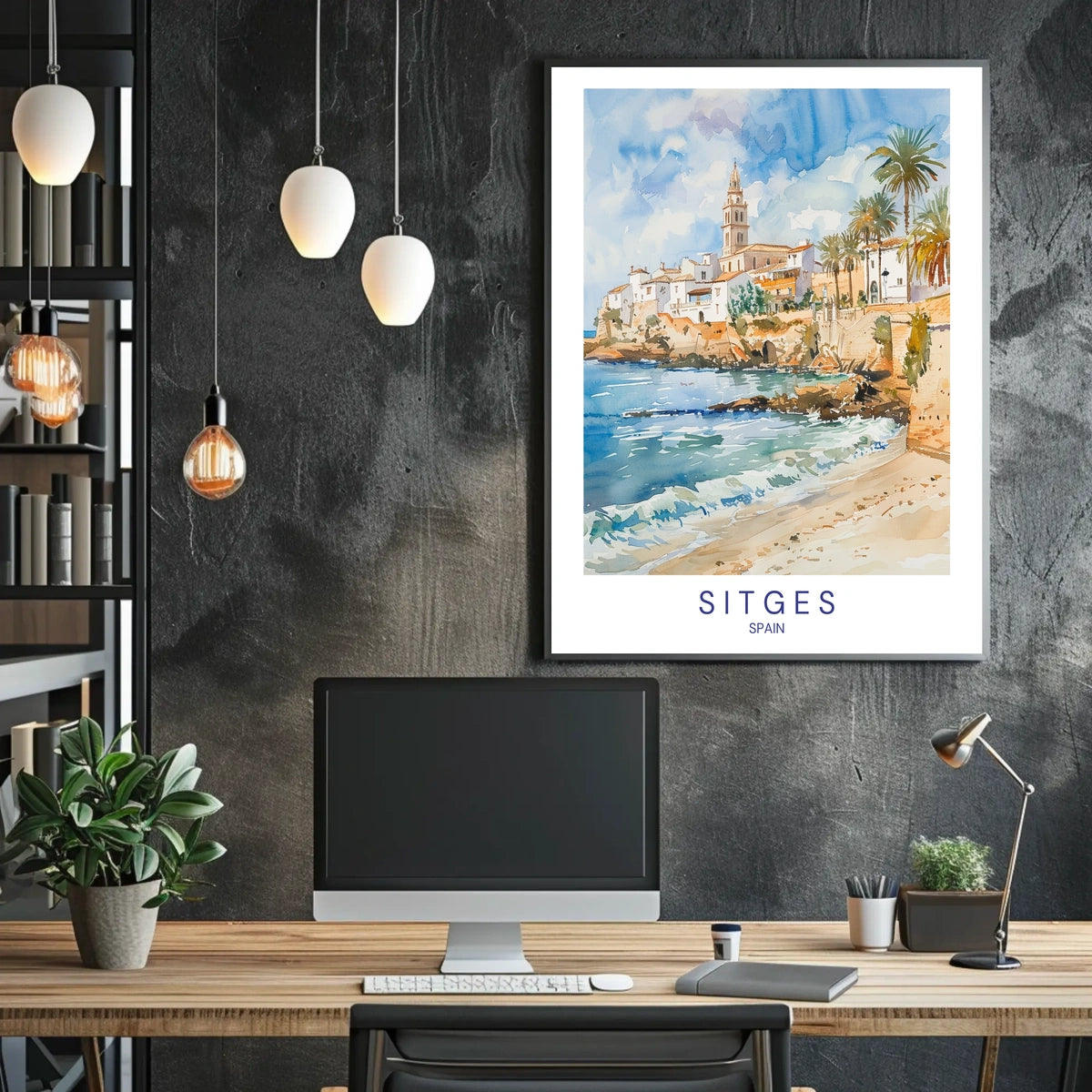 Sitges, Spain Coastal Charm Poster