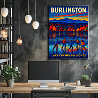 Burlington Lake Champlain Lights Poster