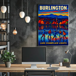 Burlington Lake Champlain Lights Poster