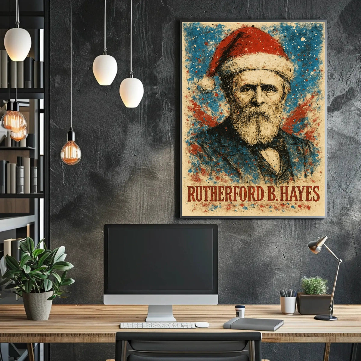 Rutherford B. Hayes 19th President of the United States Christmas SeriesPoster