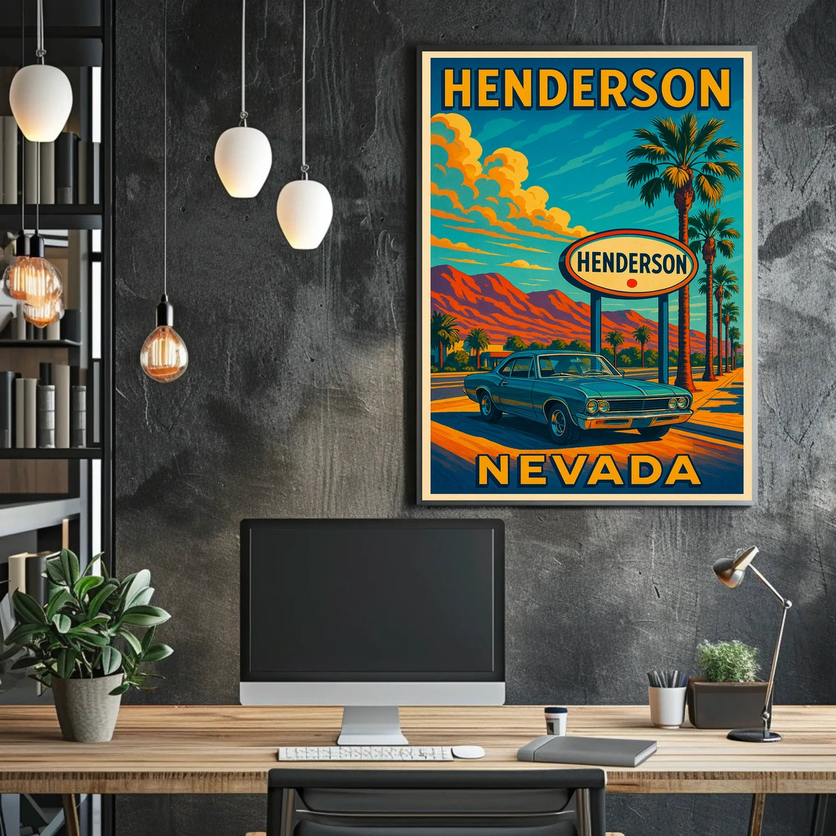 Henderson, Nevada Retro Travel Poster