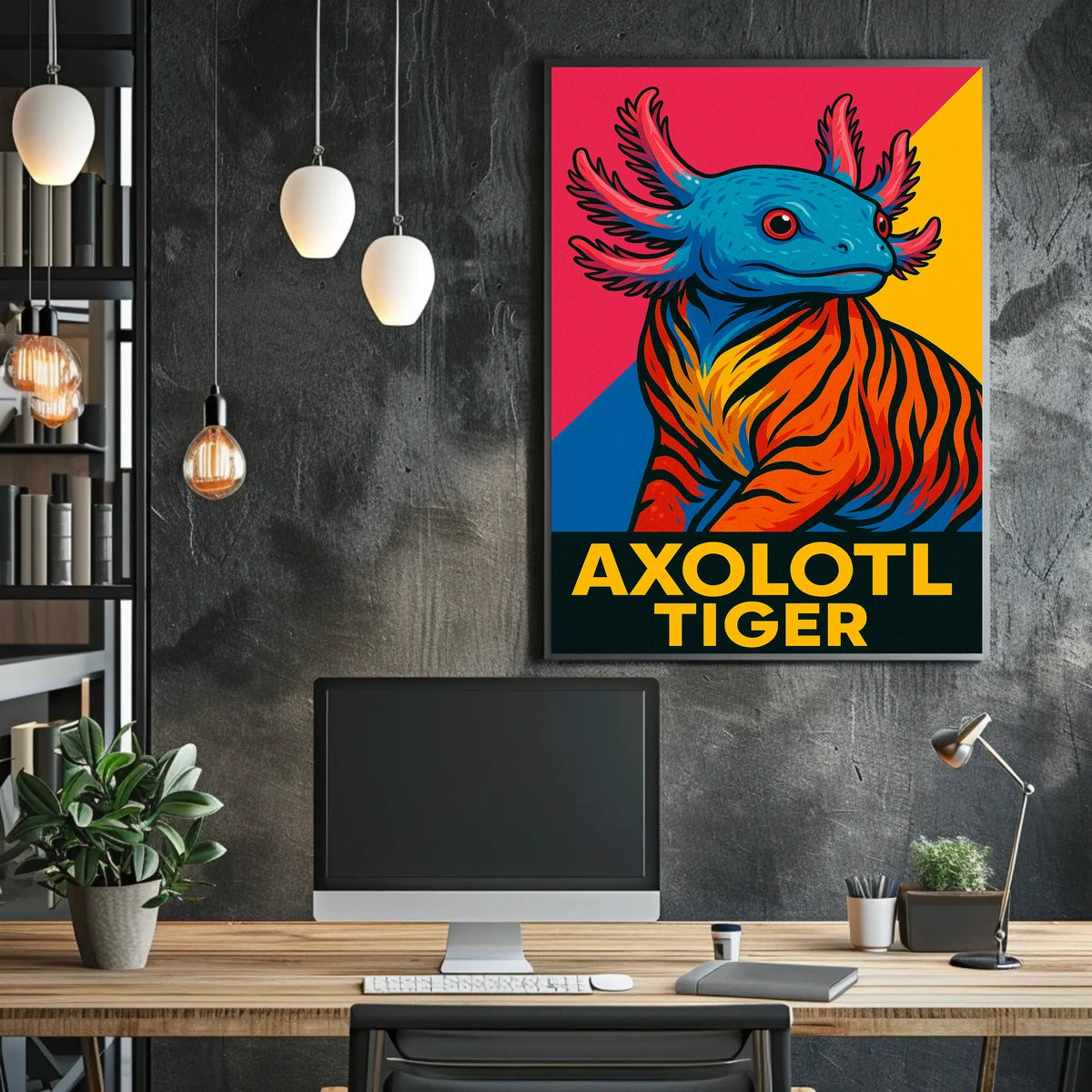 Axolotl Tiger Poster