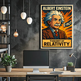 Einstein Relativity Scenic Scholarly Science Poster
