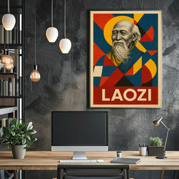 Laozi A Geometric Tribute Poster