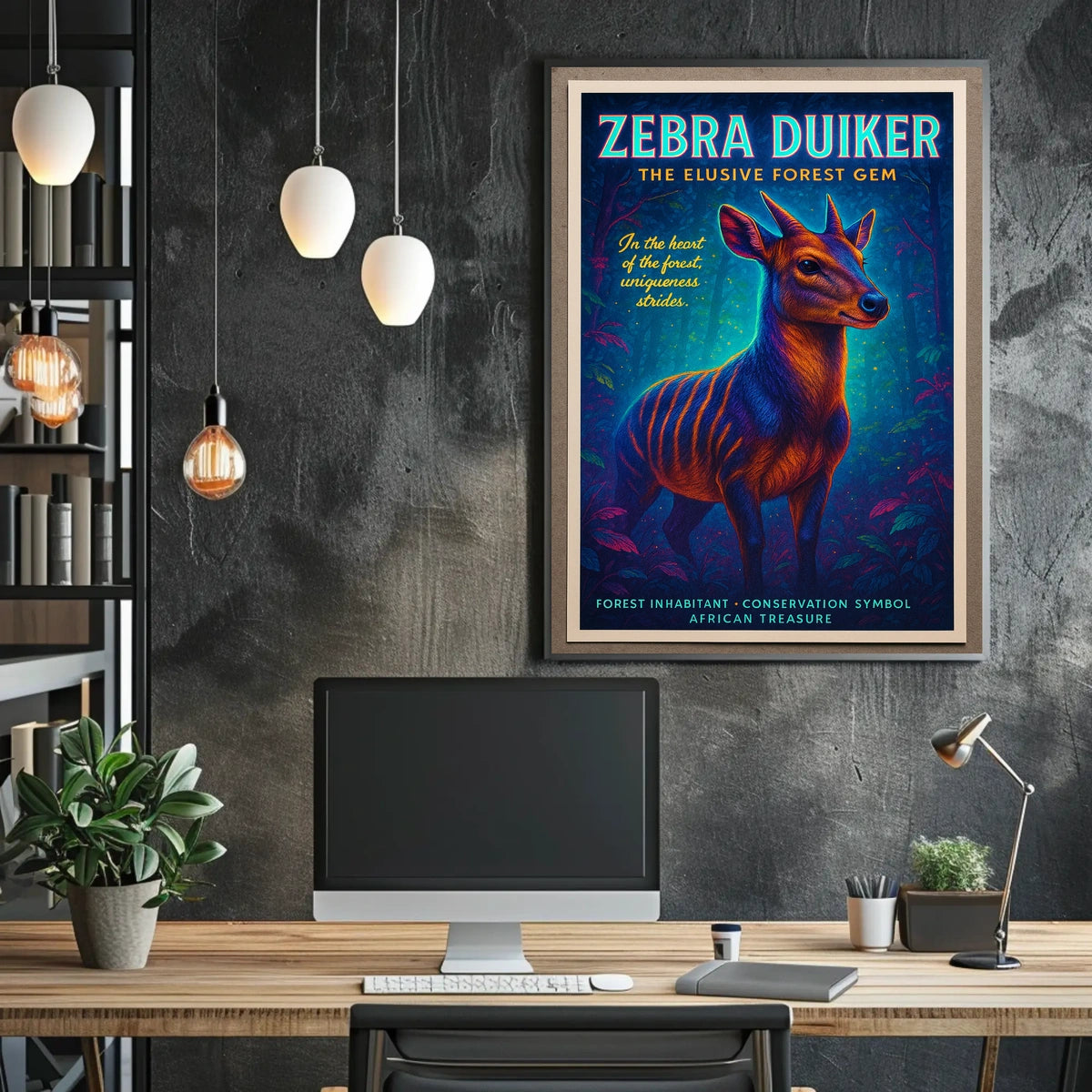 Zebra Duiker The Elusive Forest Gem Poster