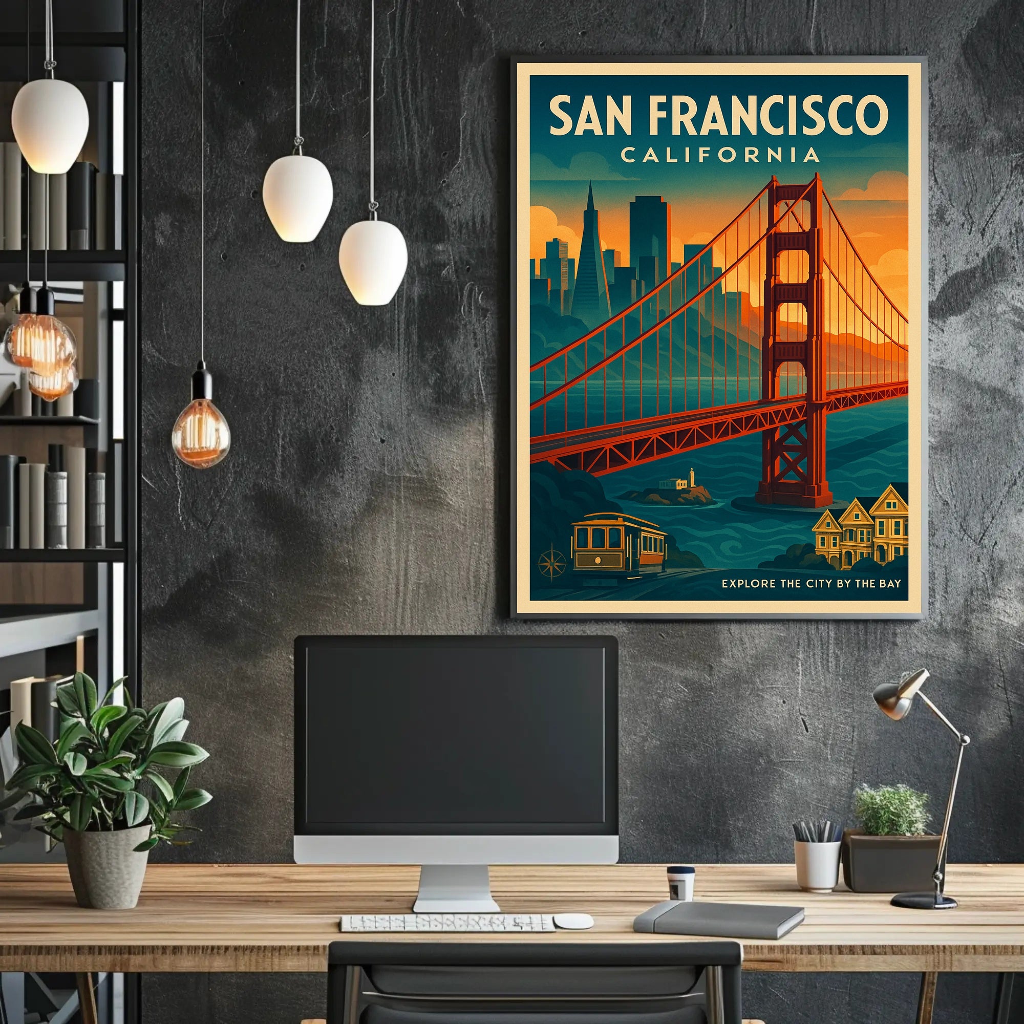 San Francisco Vintage Travel Poster Wall Art