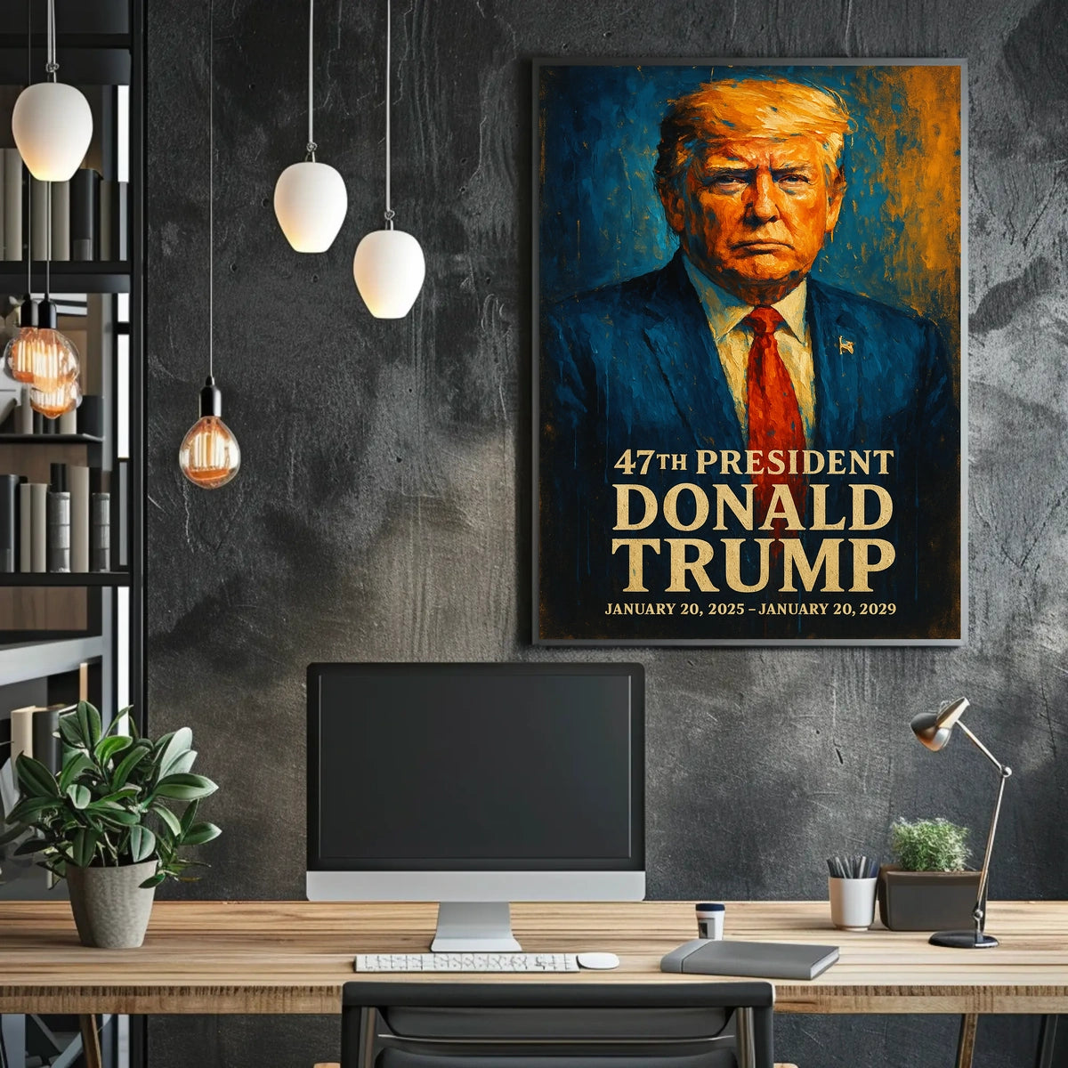 Donald Trump Visionary Motion Patriot Futurism Poster