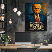 Donald Trump Visionary Motion Patriot Futurism Poster