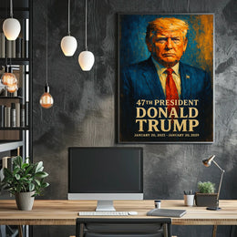Donald Trump Visionary Motion Patriot Futurism Poster