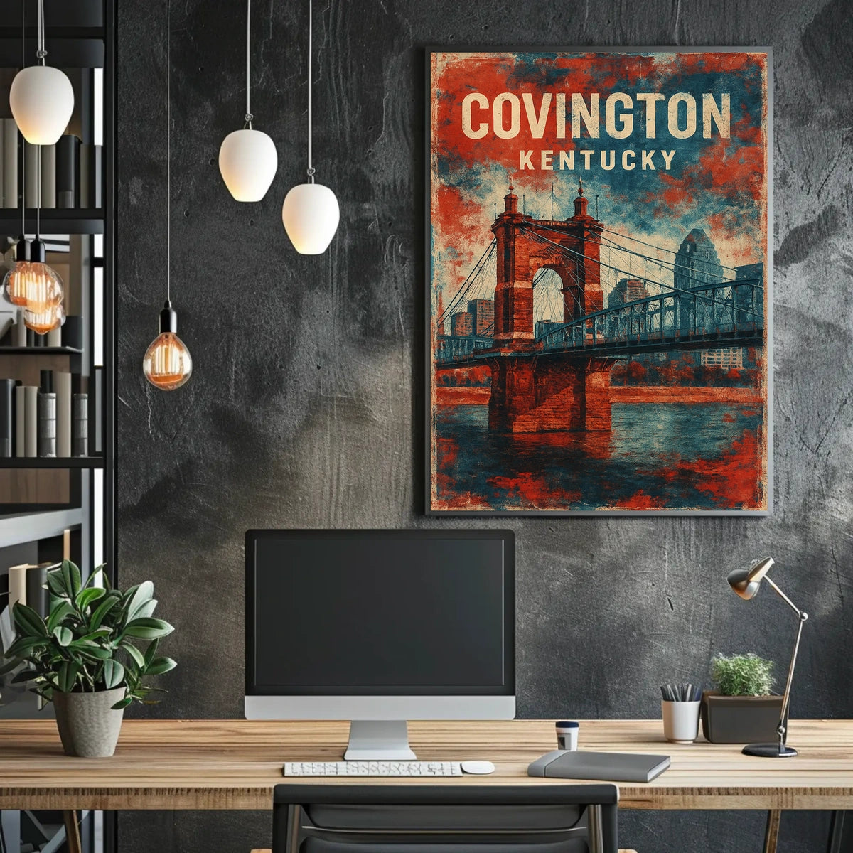 Covington, Kentucky Bridge Poster