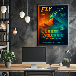 Fly to Lassen Volcanic National Park Poster