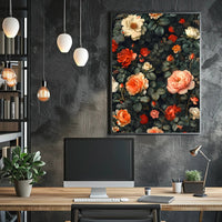 Lush Vintage Rose Arrangement Artistic Poster