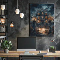 Haunted Mansion At Dusk Poster