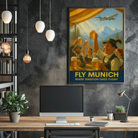 Fly Munich Where Tradition Takes Flight Poster