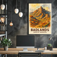 Badlands of South Dakota Poster