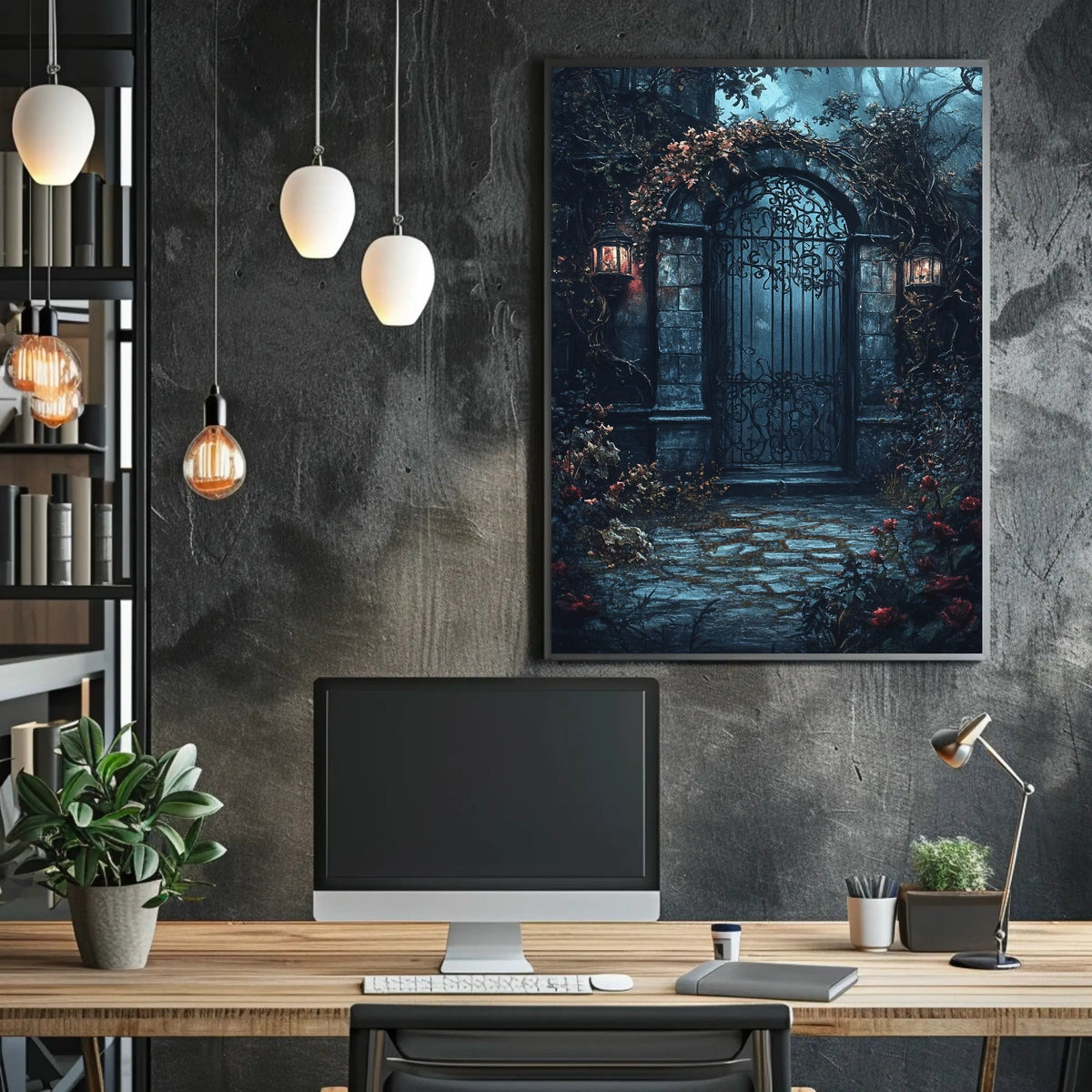 Enchanted Iron Gate Print: Cultural Heritage Poster