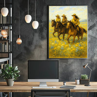 Riders in the Field Poster PosterGoat