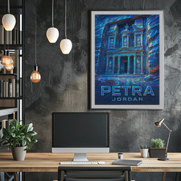 Petra Mystical Grandeur Surrealism Poster