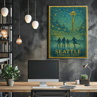 Seattle Emerald Frost Poster