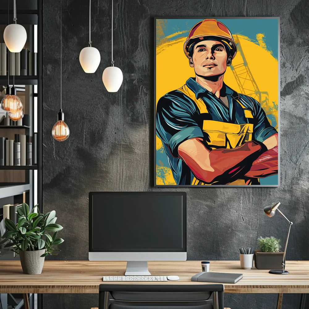Vintage Futuristic Cityscape Art Deco Poster