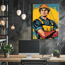 Vintage Futuristic Cityscape Art Deco Poster