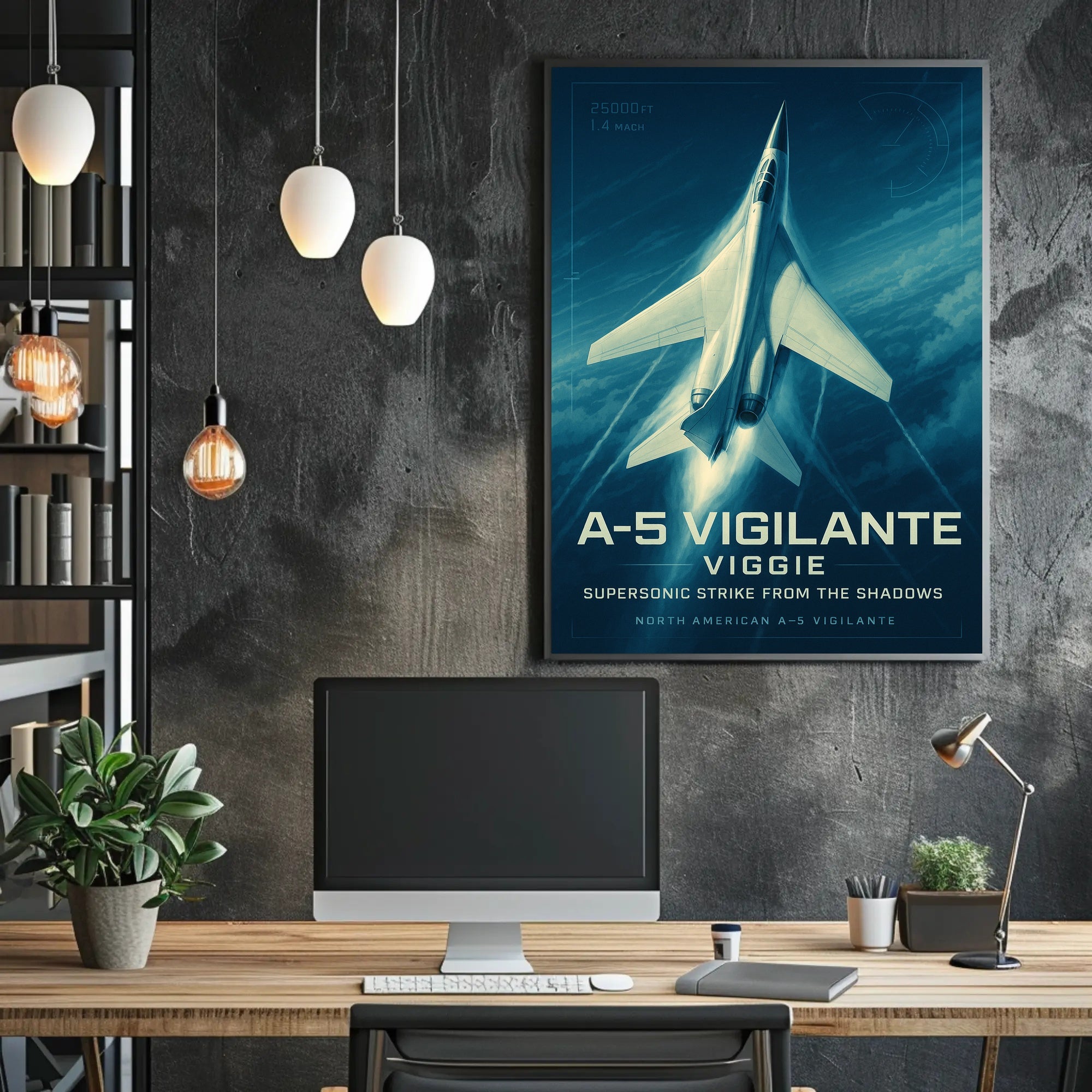 Supersonic Aircraft A-5 Vigilante Art Military Recruitment Poster