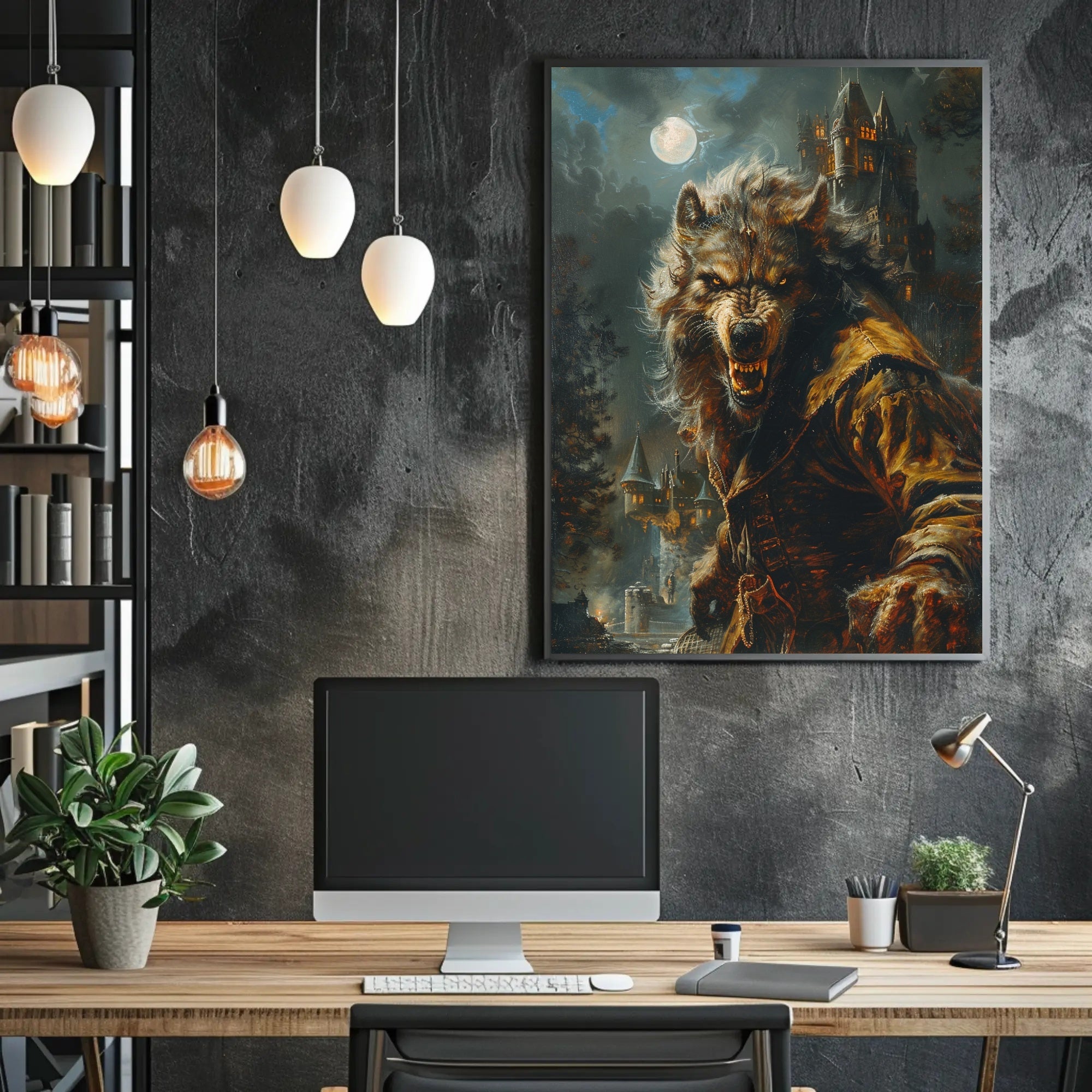 The Beast Under the Moonlight Art Print Poster PosterGoat