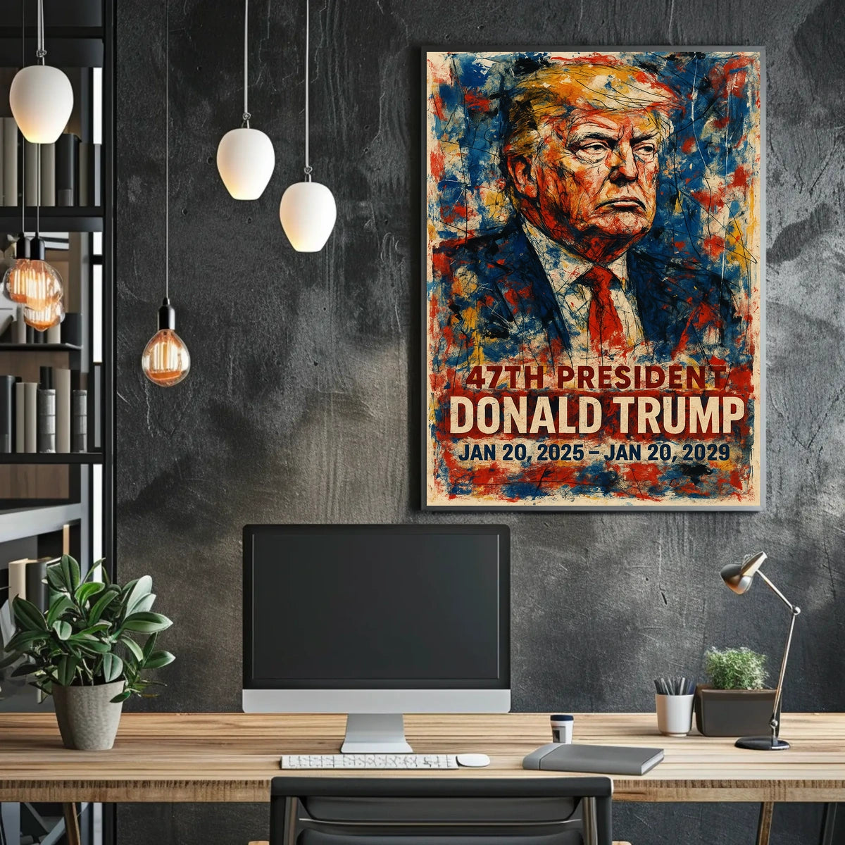 Patriotic Abstract Political Figure Art Poster 2025
