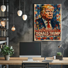 Patriotic Abstract Political Figure Art Poster 2025