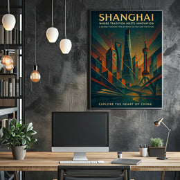 Shanghai Where Tradition Meets Innovation Poster
