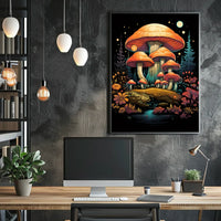 Enchanted Forest Mushroom Art Poster - Pop Culture Poster