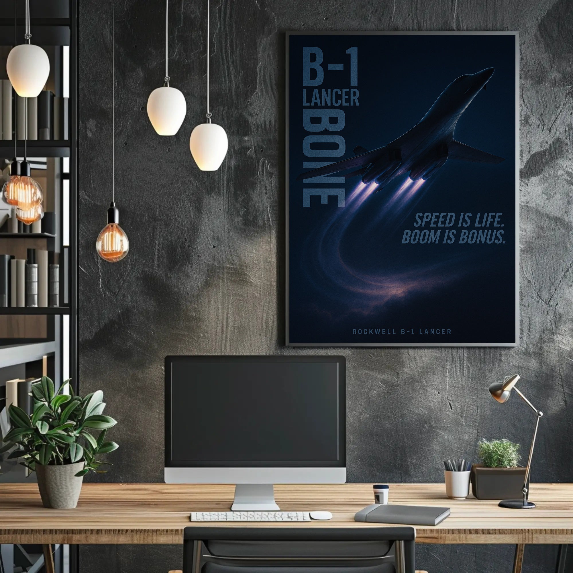 B-1 Lancer Cold War Era Military Poster