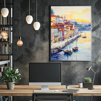 Portugal Porto Ribeira Riverside Poster