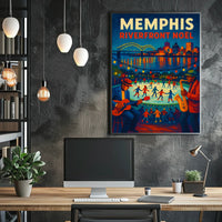 Memphis Riverfront Noël Poster
