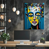Vibrant Abstract Portrait Abstract Poster