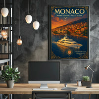 Monaco Where Elegance Meets the Sea Poster