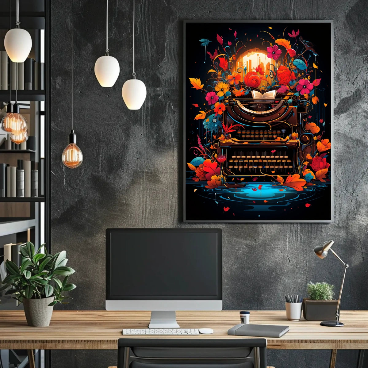 Floral Symphony of Creativity Poster