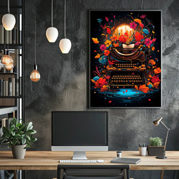 Floral Symphony of Creativity Poster