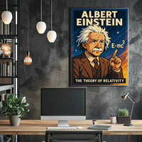 Albert Einstein Relativity Vintage Science Educator Poster