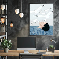 Serenity By The Sea Poster Coastal Wall Art Print